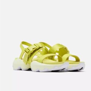Sorel Women's Sandals in Vibrant Yellow and Crisp White